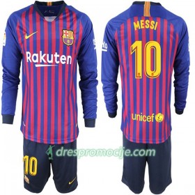 FC Barcelona Dres Messi 10 Dječji Domaći 2018/19 Dugim Rukavima